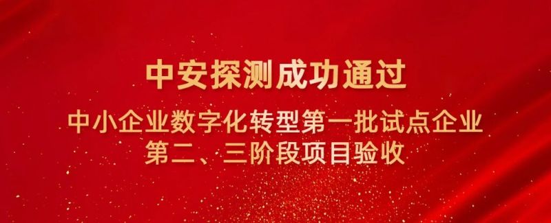 重磅喜訊丨中安探測通過數(shù)字化轉(zhuǎn)型首批試點(diǎn)驗(yàn)收！